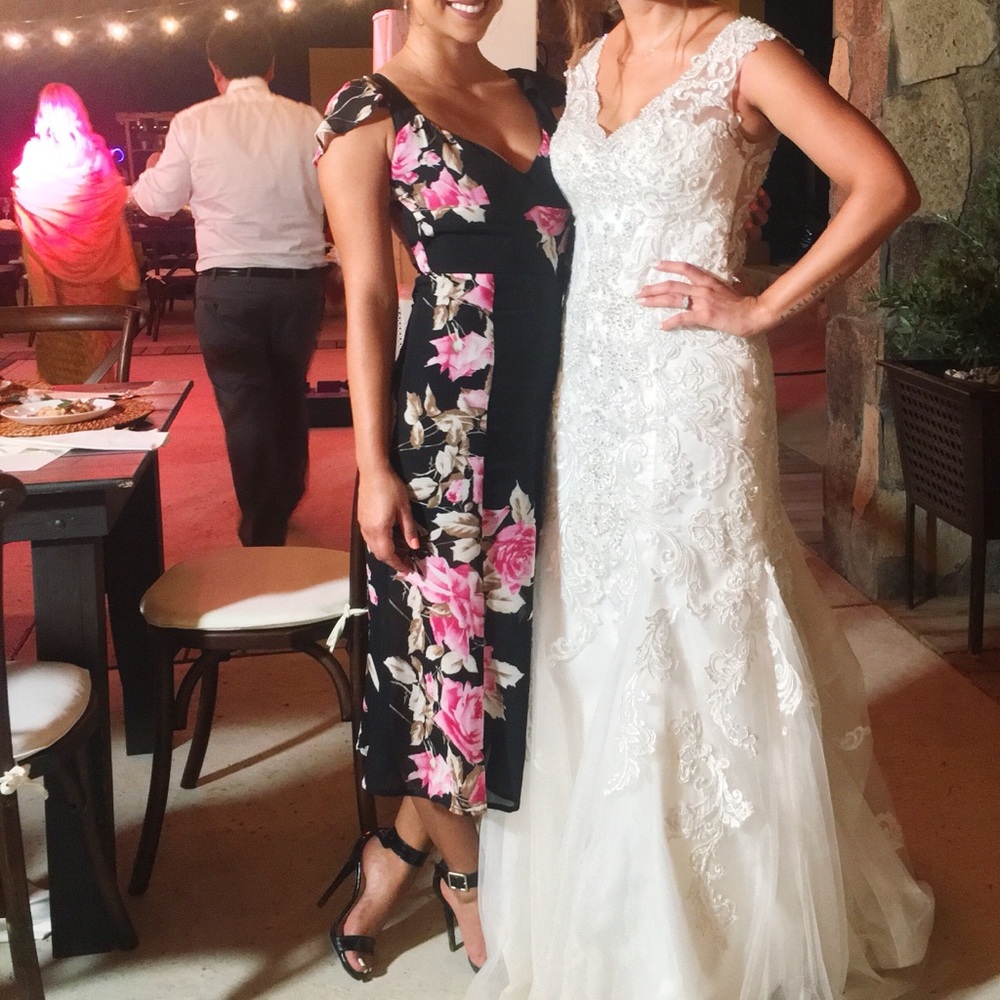 Reformation Open Back Floral Midi Dress